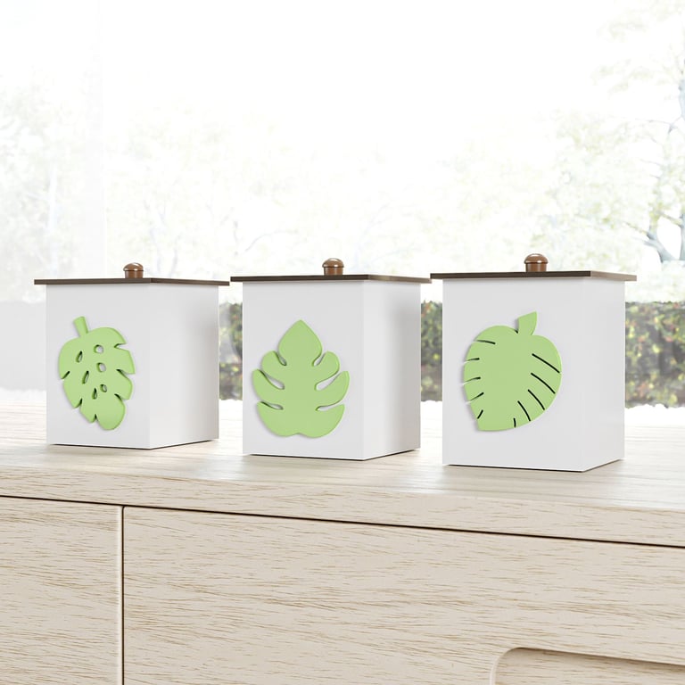 Jogo de Potes Folha Amiguinhos da Floresta