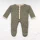Saída Maternidade Tricot Macacão Trança Aram Verde Musgo 02 Peças - imagem 1