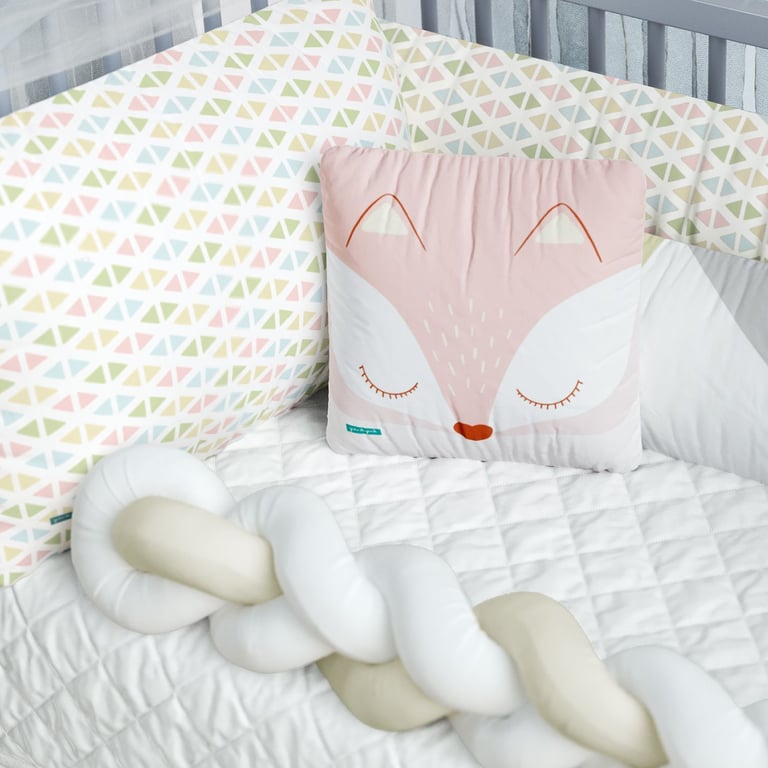 Kit Berço Trança Geométrico Multicor