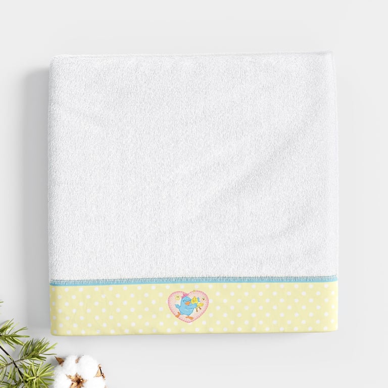 Toalha Fralda Galinha Pintadinha Poá Amarelo 1,05M — vista alternativa