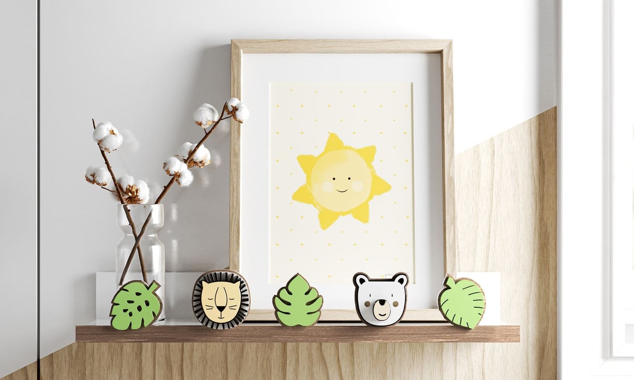 Prateleira MDF Amiguinhos da Floresta