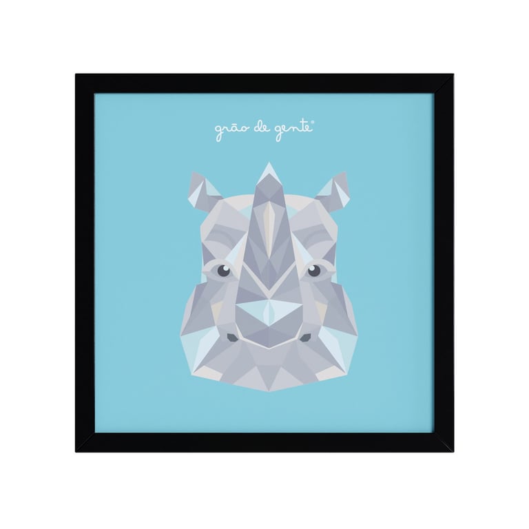 Quadro Rinoceronte Geométrico 38cm — vista alternativa