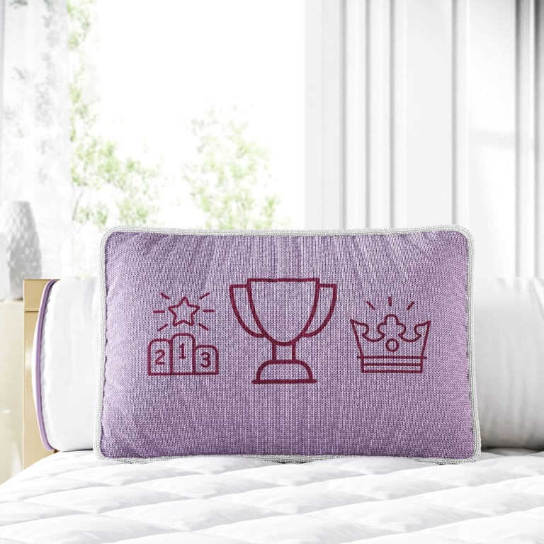 Almofada Retangular Tricot Campeão Lilás — vista alternativa