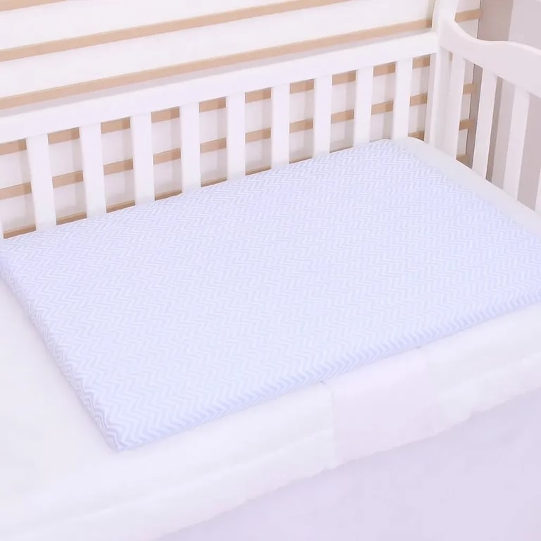 Colchonete para Berço Chevron Azul