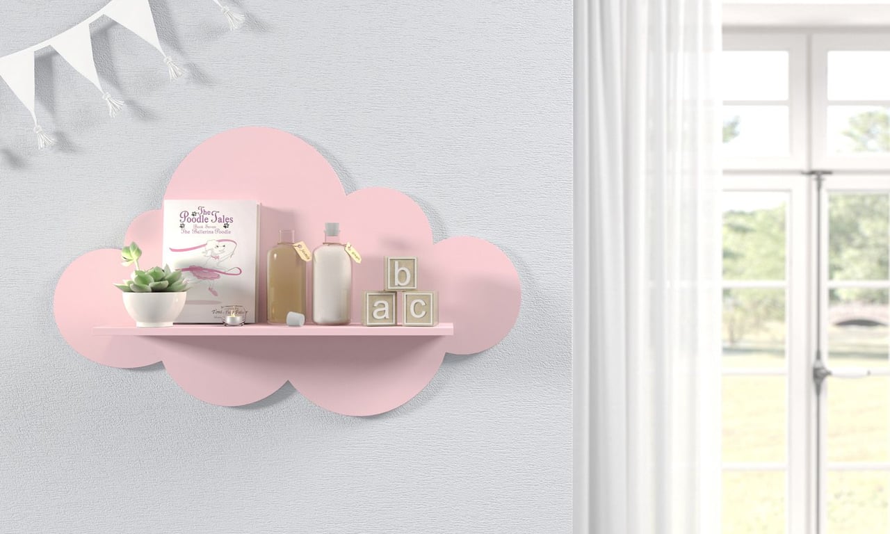 Prateleira Nuvem Rosa G