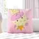 Almofada Quadrada Girafinha Safári Rosa 30cm - imagem 1