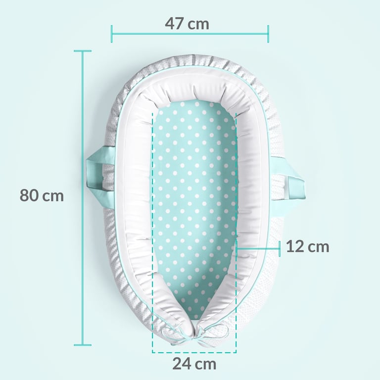 Ninho para Bebê Redutor de Berço Corações 80cm