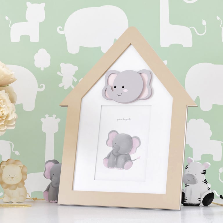 Porta Retrato MDF Amiguinho Elefante 10cm x 15cm