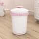 Lixeira Lacinho Listrado Rosa - imagem 1