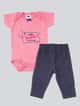 Conjunto Longo Body Bebê Rosa - imagem 3