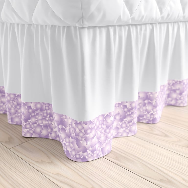 Saia de Cama Infantil Lilás Brilho
