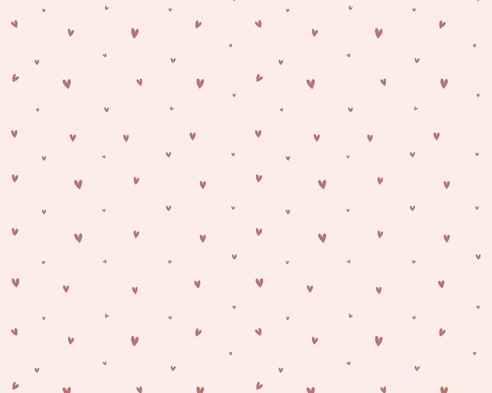 Papel de Parede Corações Mini Rosa Ballet