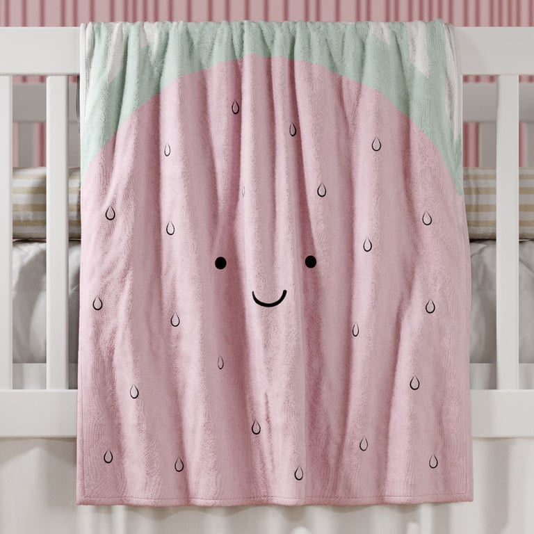 Manta Bebê Tricot Amiguinha Melancia 1m