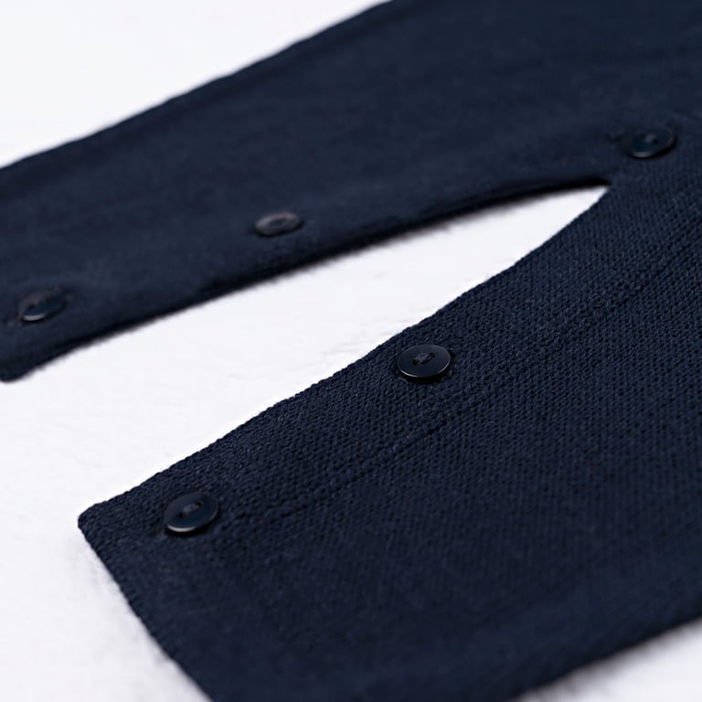 Macacão Tricot Menino Marinheiro Azul Marinho e Branco — vista alternativa