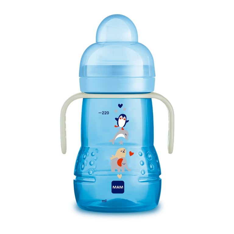 Copo de Transição Bichinhos Azul Brilha no Escuro 220ml