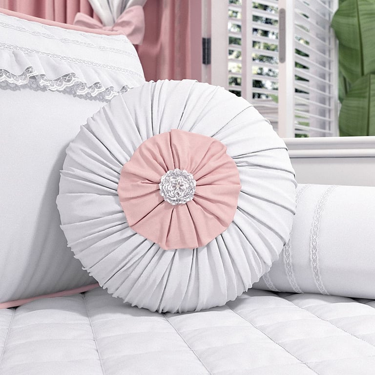 Almofada Redonda Flor 35cm