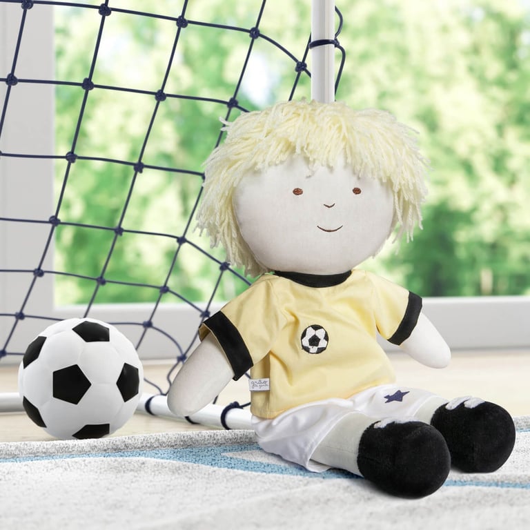 Boneco de Pano Léo Jogador de Futebol 43cm