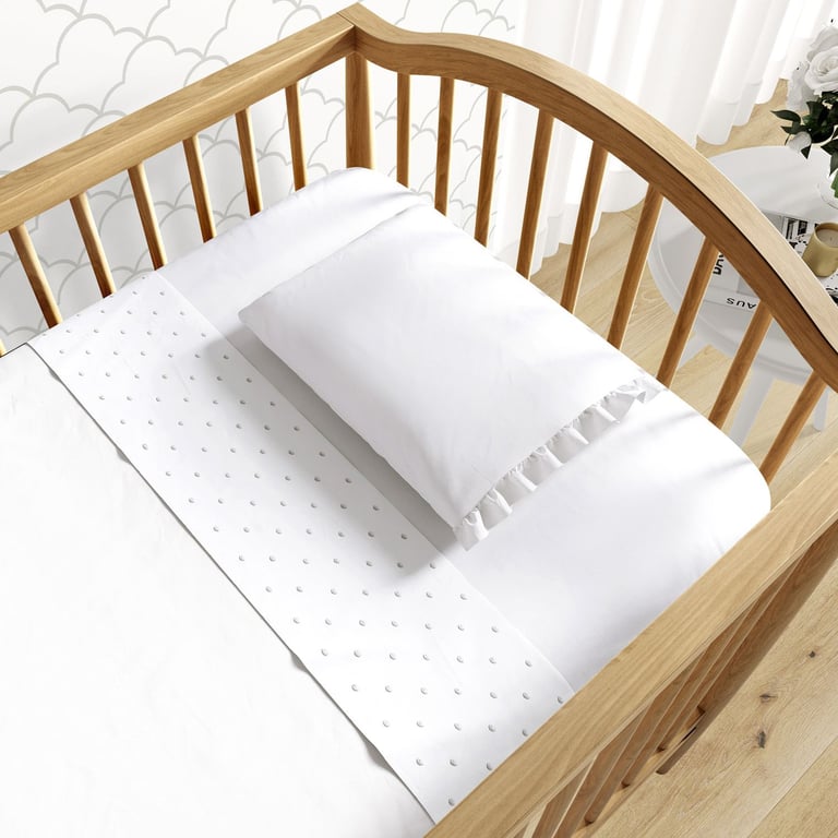 Jogo de Lençol Berço Bordado Poá 3 peças — vista alternativa