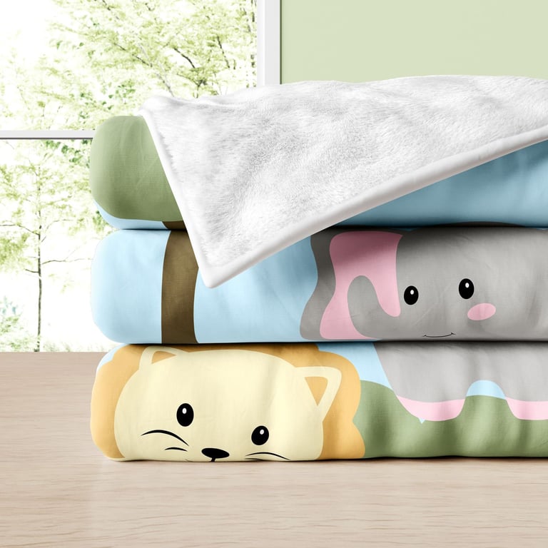 Manta Dupla Face com Soft Amiguinhos Safári 1M — vista alternativa