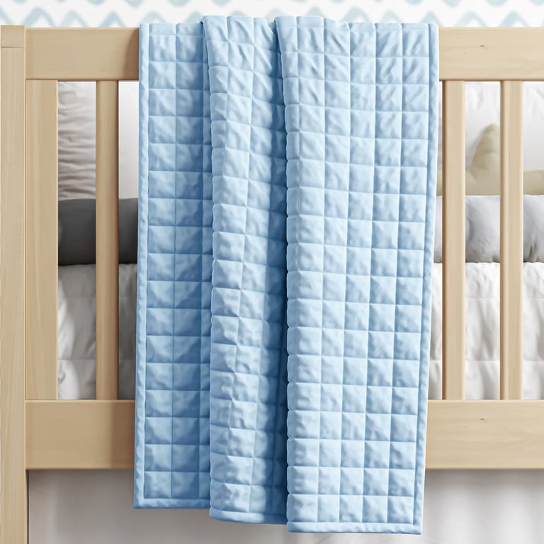 Edredom de Berço Matelassê Quadriculado Branco — vista alternativa