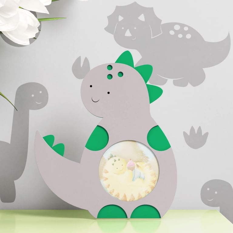 Porta Retrato MDF Amiguinho Dino Dudu 9cm