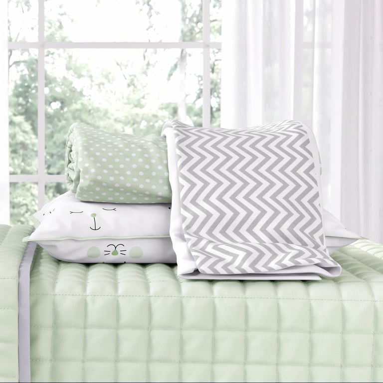 Jogo de Lençol Infantil Solteiro Amiguinhos Verde