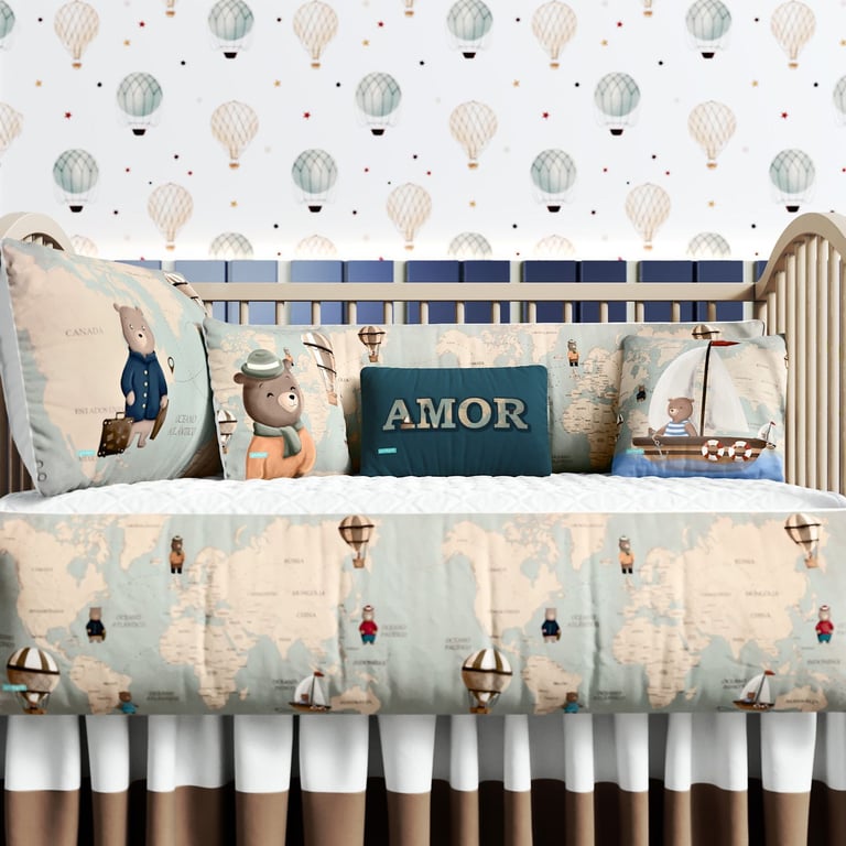 Kit Berço Teddy Pelo Mundo