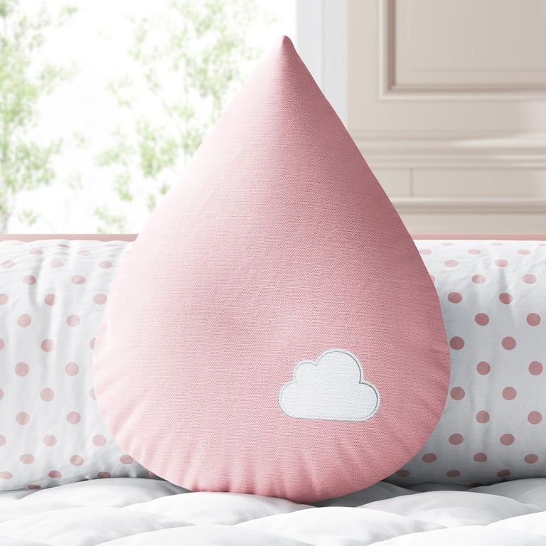 Almofada Gota Azul com Nuvem 30cm