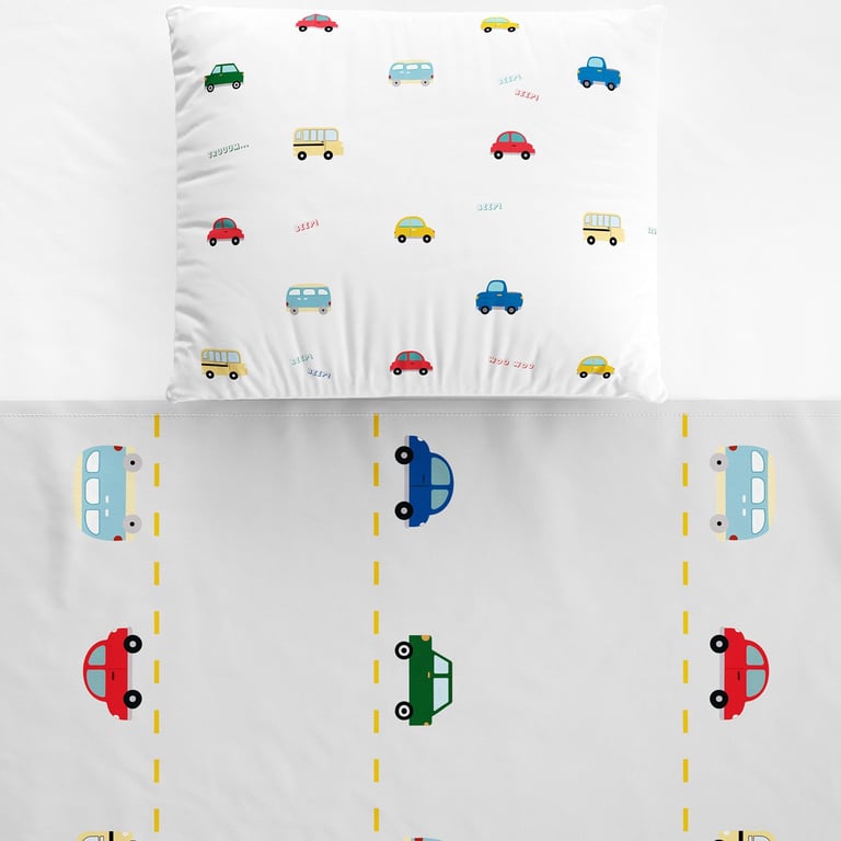 Jogo de Lençol Berço Carrinhos Coloridos 03 Peças — vista alternativa