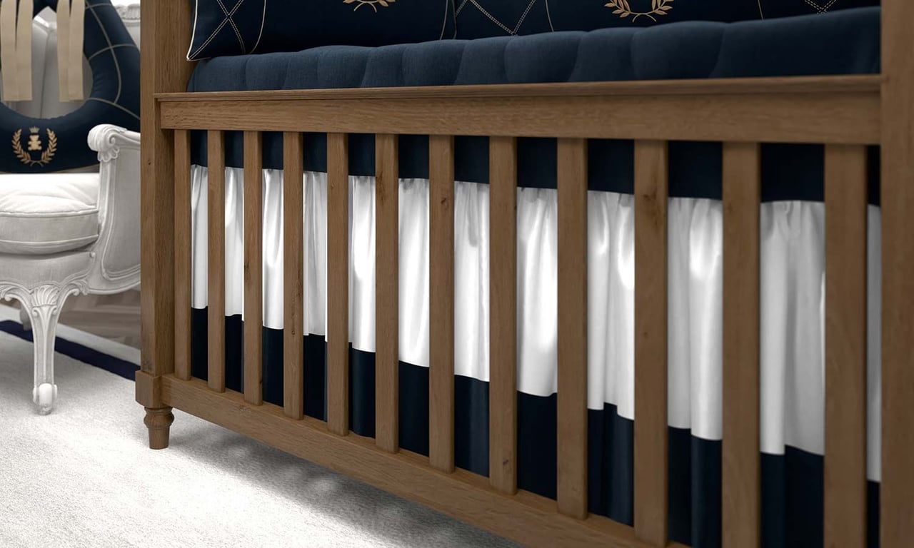 Saia de Berço Realeza Marinho Premium — vista alternativa