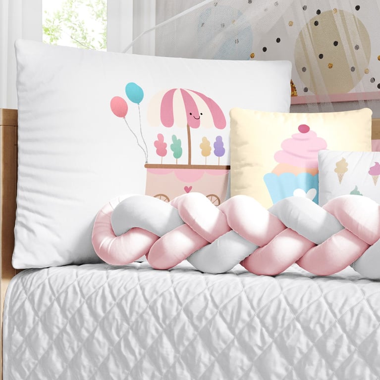 Kit Berço Trança Docinho Colorido