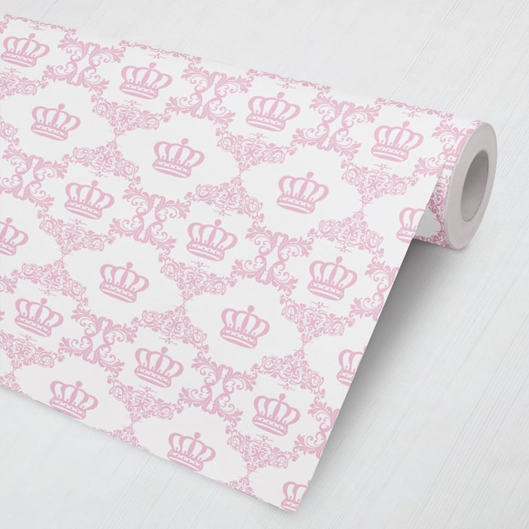 Papel de Parede Arabesco Princesa Rosa 3M