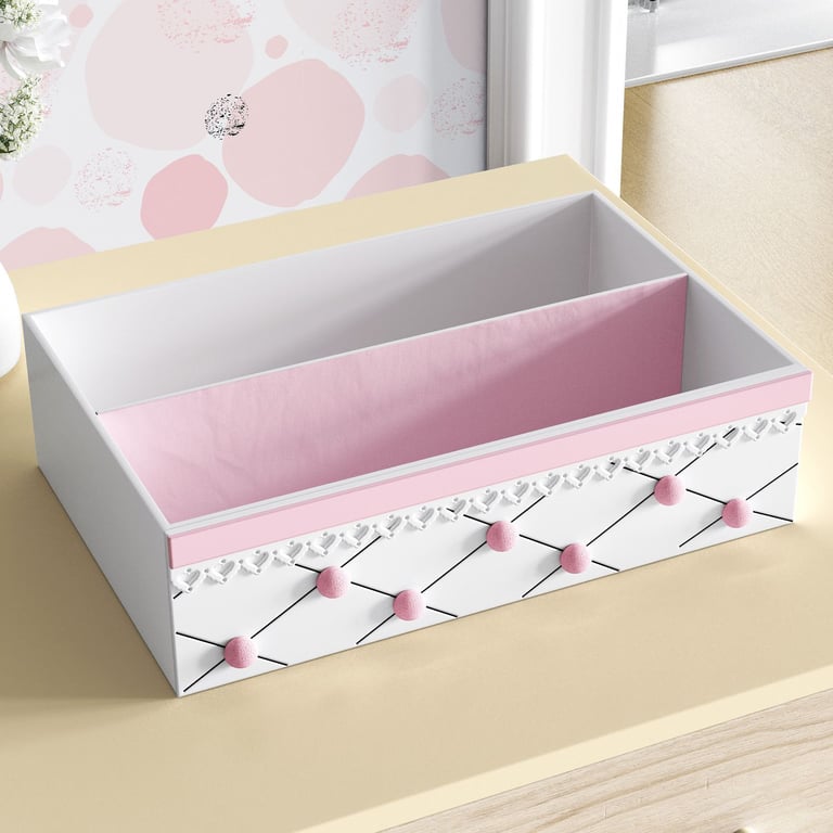 Bandeja MDF Pompom Rosa