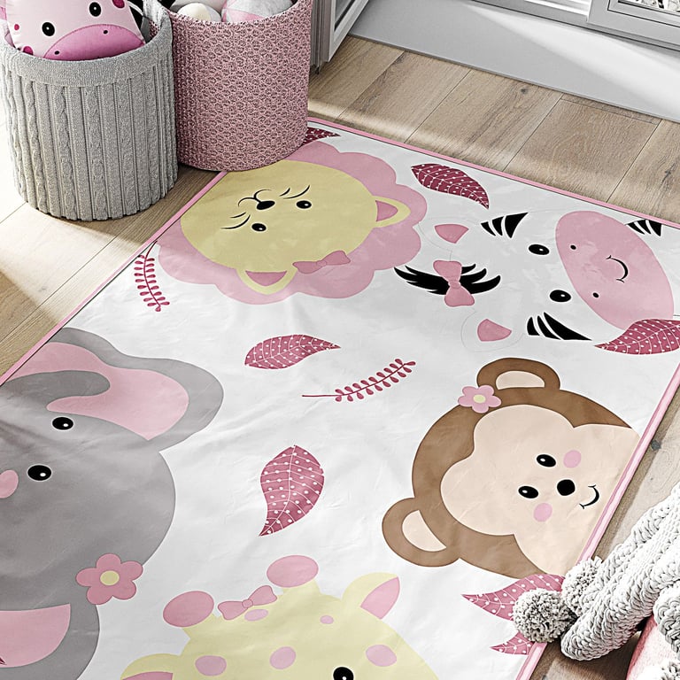 Tapete Retangular Amiguinhos Safári 61cm