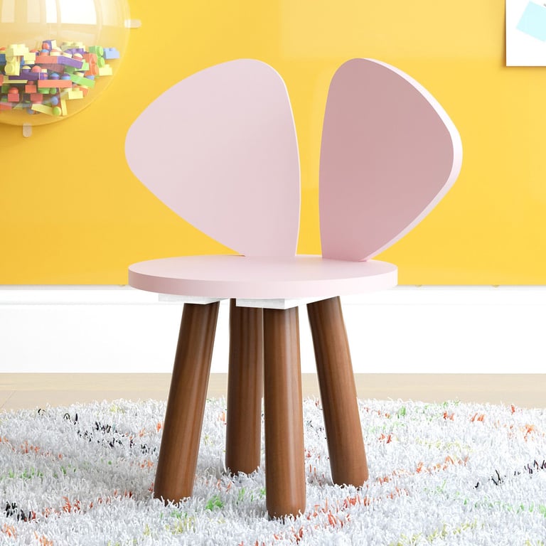 Cadeira Infantil Branco Orelhinhas Auau