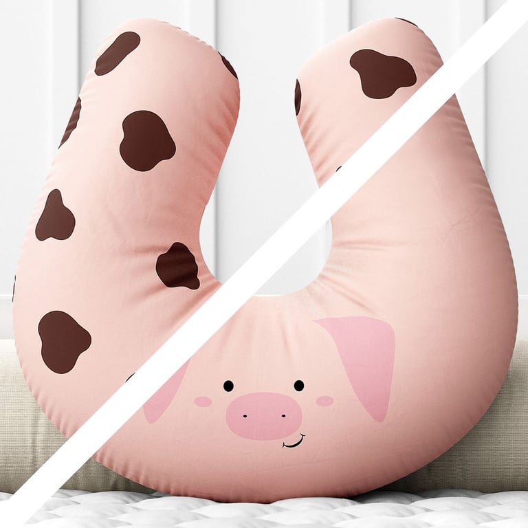 Almofada Amamentação Dupla Face Amiguinho Porquinho