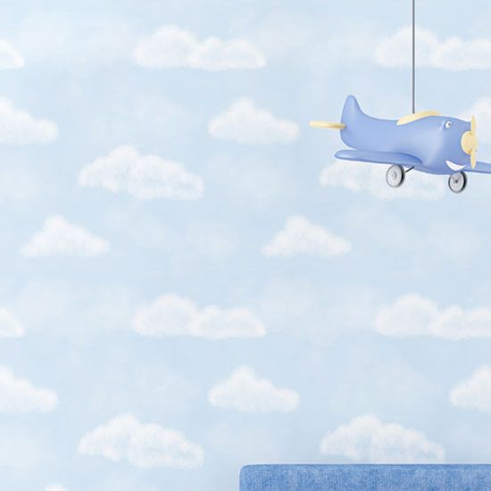 Papel de Parede Nuvens Azul 10m