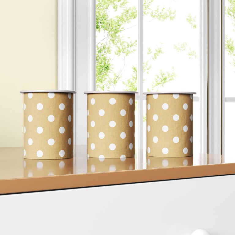 Jogo de Potes Poá Bege