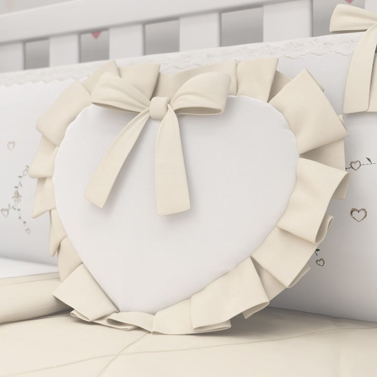 Almofada Coração Alice Rosa 29cm