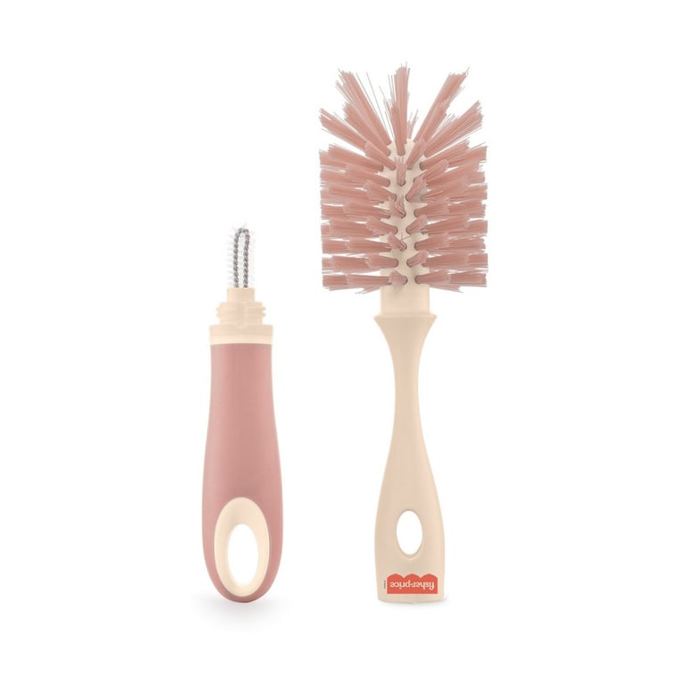 Escova Mamadeiras 2 em 1 First Moments Rosa