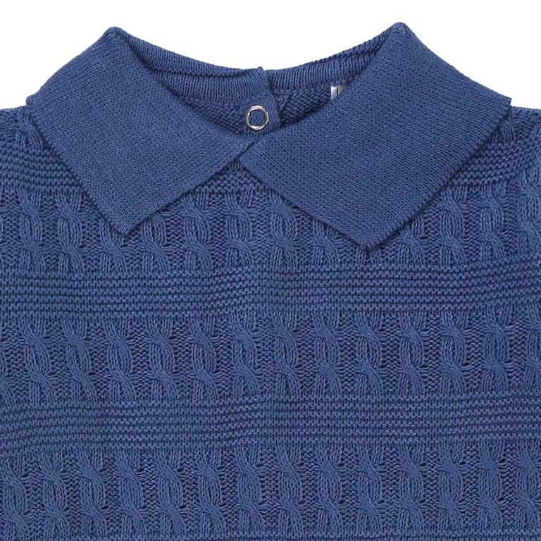 Saída de Maternidade Din Don com Trança Transpassada Azul Claro — vista alternativa