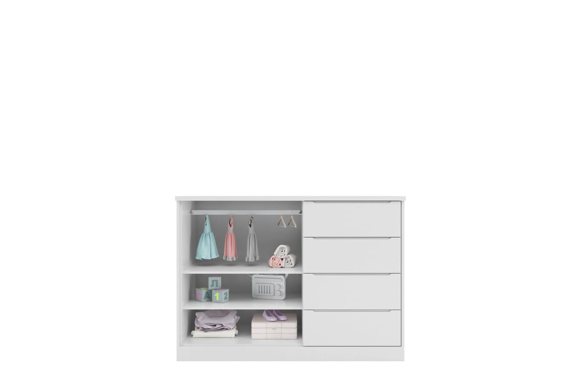 Cômoda Infantil Branco com Porta Pérola — vista alternativa