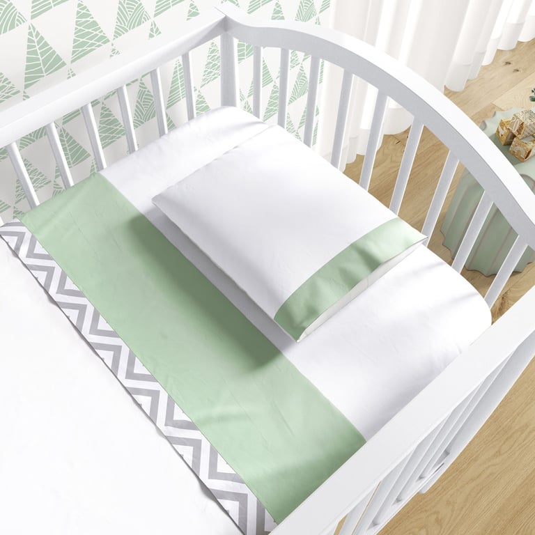 Jogo de Lençol Berço Chevron Azul 3 peças — vista alternativa