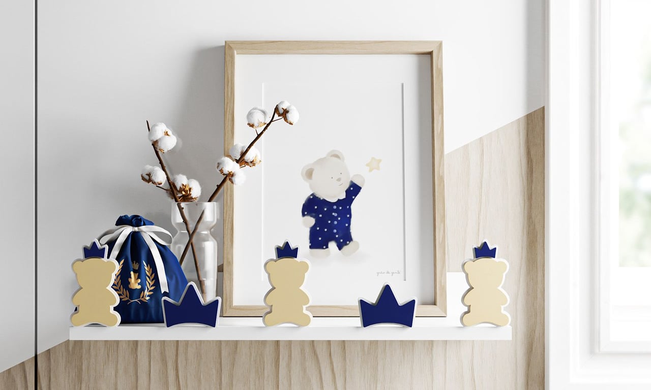 Prateleira MDF Urso Teddy Realeza — vista alternativa