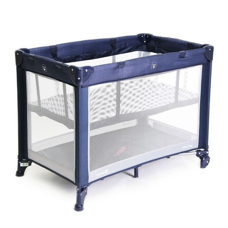 Berço Portátil Mini Play 1T Azul Marinho