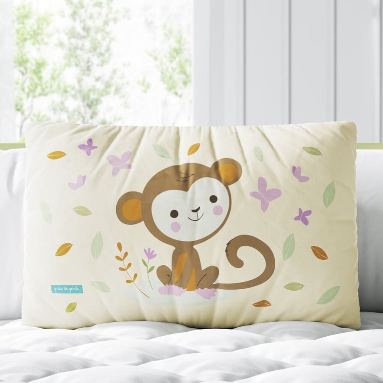 Almofada Retangular Amiguinho Macaquinho Selva Baby