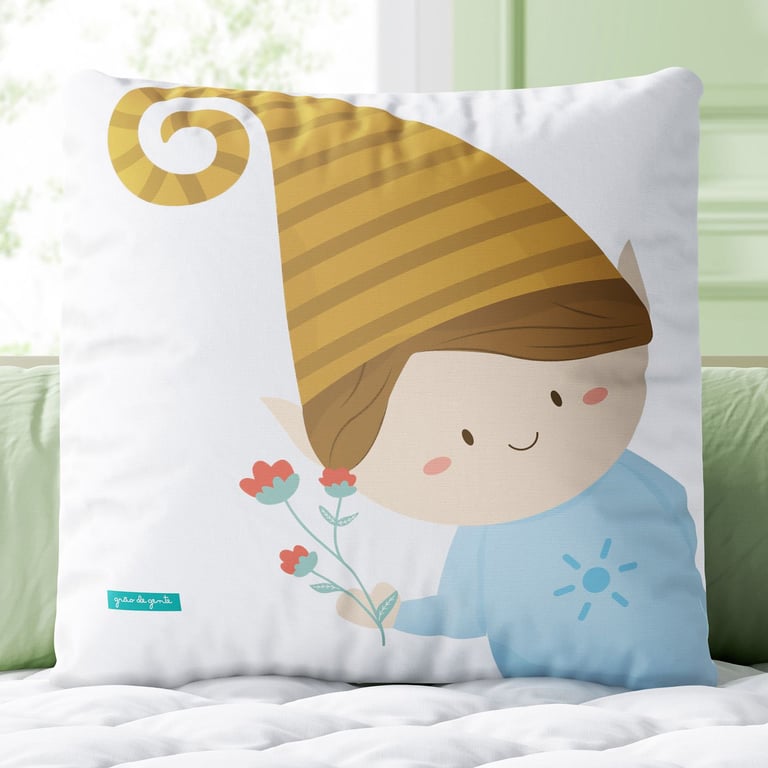 Almofada Quadrada Duende Amigo 30cm