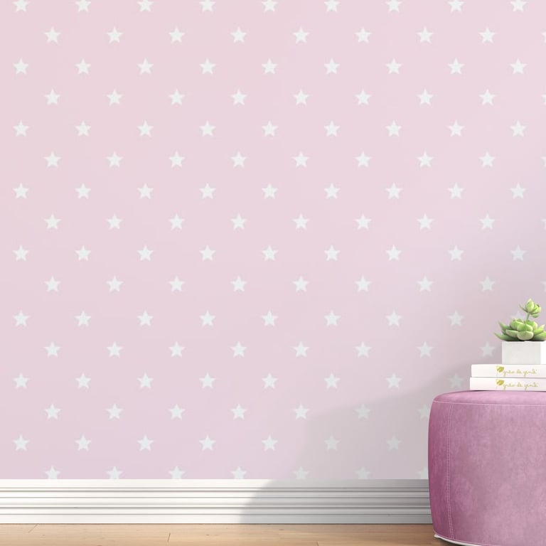 Papel de Parede Céu Estrelado Rosa 3m