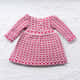 Vestido Tricot Jacquard Petit Coração com Pérolas Rosa - imagem 4