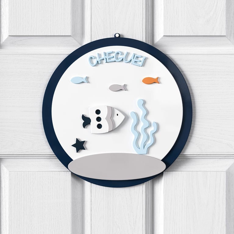 Porta Maternidade Personalizado Fundo do Mar